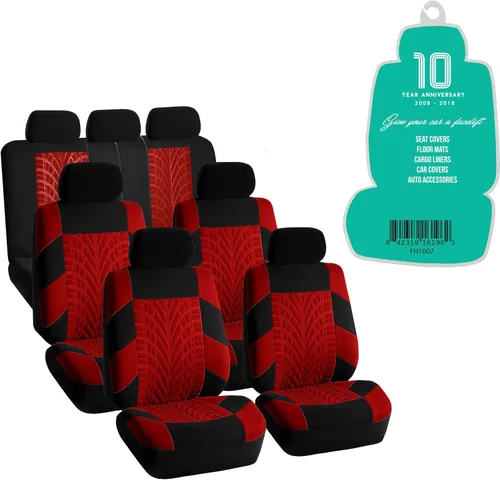 Vista 11 de FH GROUP FH-FB071217 Conjunto completo de fundas para asiento de auto de tres filas, se adapta a bolsa de aire y parte trasera, sirve para la Beige