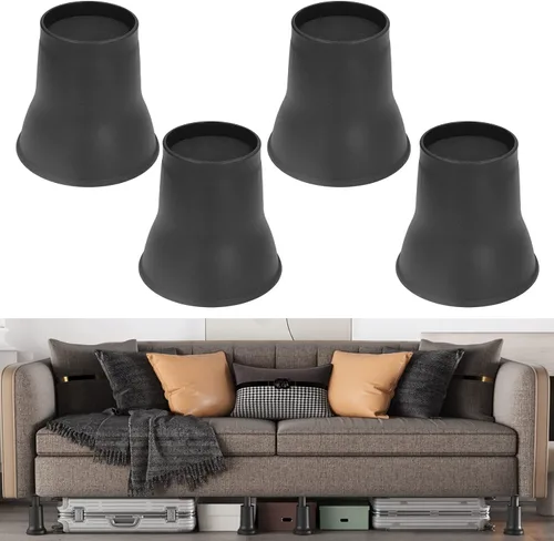 Vista 4 de 4 Pcs Bed Risers, 6 inch Furniture Riser, Heavy Duty Couch Lift Risers for Desk Sofa Couch Table College Dorm Bed