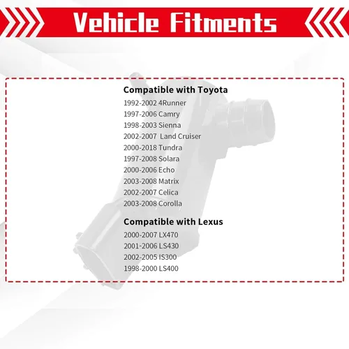 Vista 2 de OTUAYAUTO - Repuesto de bomba de limpiaparabrisas para Toyota/Lexus, Factory OE Style con ojal 85330-12340