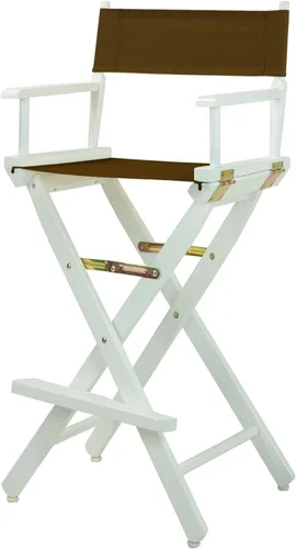 Vista 185 de Casual Home - Silla de director de 18 in, marco negro, lona negra, altura clásica