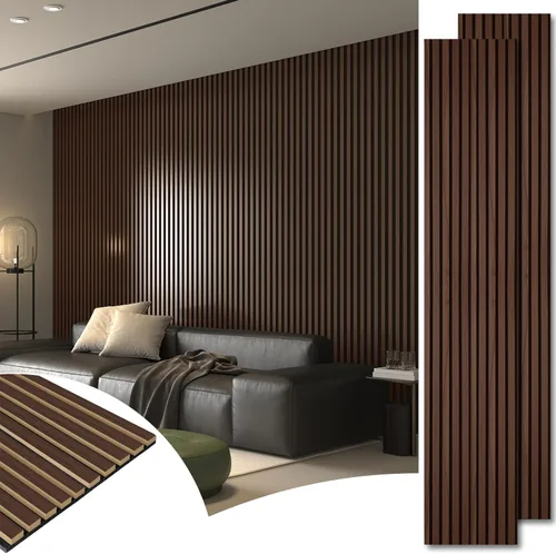 Vista 26 de Art3d - 2 piezas de panel acústico de listones, de 104 x 15.75 pulgadas para pared y techo, panel 3D acanalado absorbente de sonido con acabado