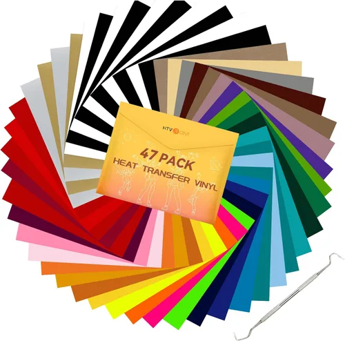 Vista 21 de HTVRONT Vinilo de transferencia de calor, 18 paquetes de vinilo para planchar para camisetas, 12 x 10 pulgadas, vinilo HTV fácil de cortar