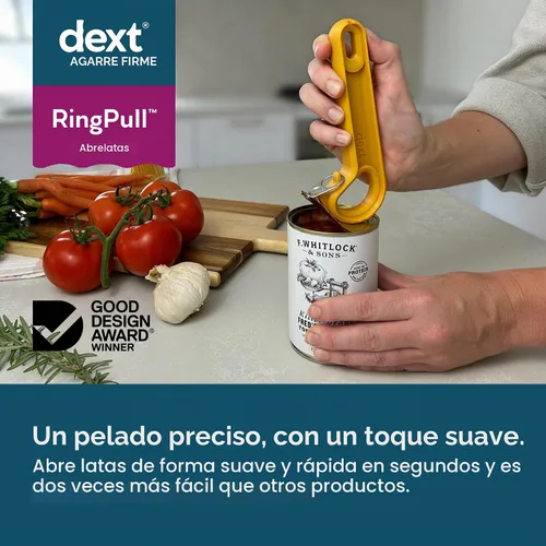 Vista 2 de Dext - Abrelatas de Anilla, Abrelatas de Latas Pop para Personas Mayores, Artritis y Parkinson, Fácil de Abrir, Mango Ergonómico con Agarre Cómodo.