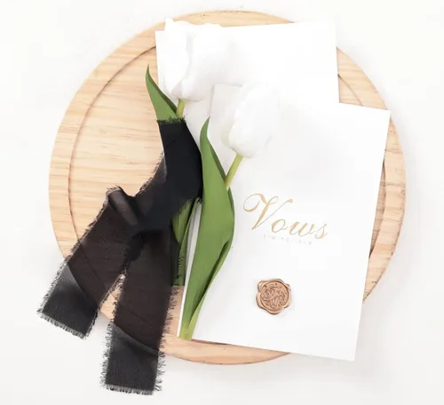 Vista 4 de Socomi Cinta de seda negra hecha a mano con flecos de gasa de 1-3/4 pulgadas x 7 yardas, 4 rollos de cintas deshilachadas para invitaciones de boda