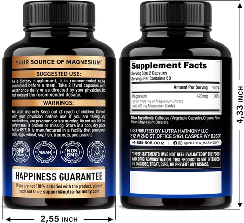 Vista 2 de Suplemento de citrato de magnesio y menopausia