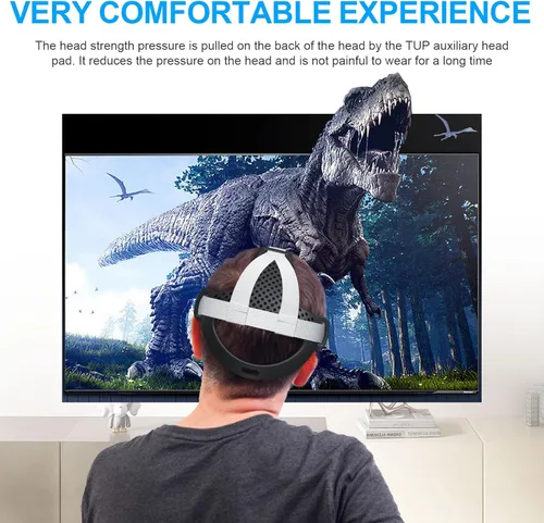 Vista 5 de VR Head Strap Pad for Quest 3 Headset Accessories, TPU Head Strap Cushion for Quest 3 Head Strap, Bracket for The Back of The Head Headstrap (Black)