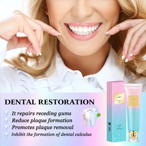 Vista 4 de Pasta de dientes blanqueadora radiante Acssart, pasta de dientes blanqueadora de niacinamida, pastas de dientes blanqueadoras brillantes Easilyous