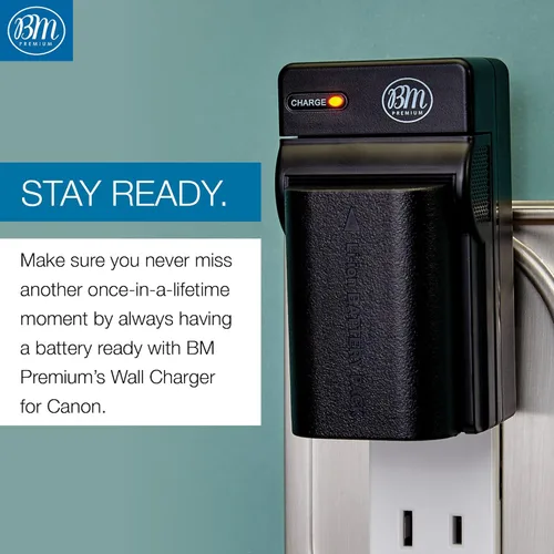 Vista 5 de BM - Paquete de 2 baterías LP-E6N y cargador para Canon EOS R, EOS R5, EOS 90D, EOS 60D, EOS 70D, EOS 80D, EOS 5D II, EOS 5D III, EOS 5D IV, EOS