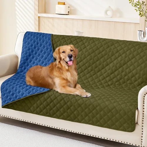 Vista 71 de Smiry Funda impermeable para cama de mascota, suave y lavable, para cama, sofá, reversible, perros pequeños, medianos, grandes, gatos, diseño