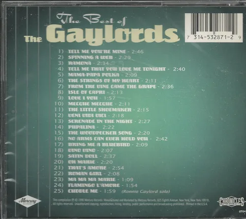 Vista 2 de The Best of The Gaylords: The Mercury Years