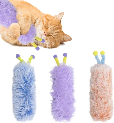 Vista 11 de Juego de 3 Almohadas Blandas y Duraderas con Hierba Gatera para Gatos, Almohada Interior Interactiva con Hierba Gatera para Gatos de Rico
