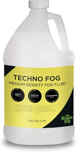 Froggy's Fog Techno - Líquido antiniebla, jugo de niebla de alta calidad para DJ, fiestas y clubes y fotografía, 1 galón