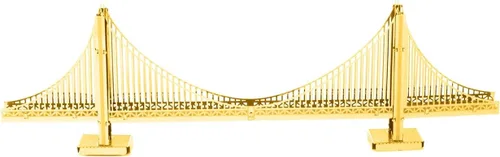 Vista 4 de Fascinations Modelo de corte láser 3D Metal Earth - Puente Golden Gate de San Francisco en oro - Edición de tierras raras