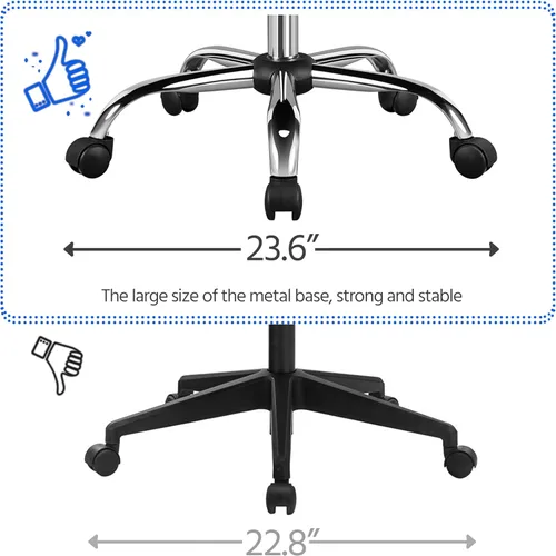 Vista 8 de Yaheetech Silla de oficina Exectuive de 2 piezas, altura ajustable, giratoria, de piel sintética, silla de escritorio para el hogar con brazos, claro