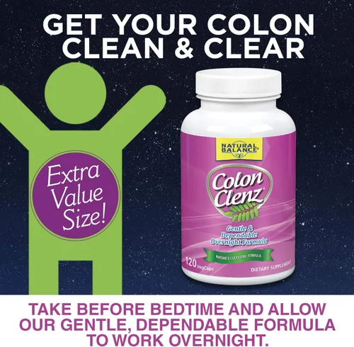 Vista 3 de Natural Balance Happy Camper & Colon Clenz Bundle Soporte herbario para el estrés y la limpieza 150 cápsulas, 120 cápsulas