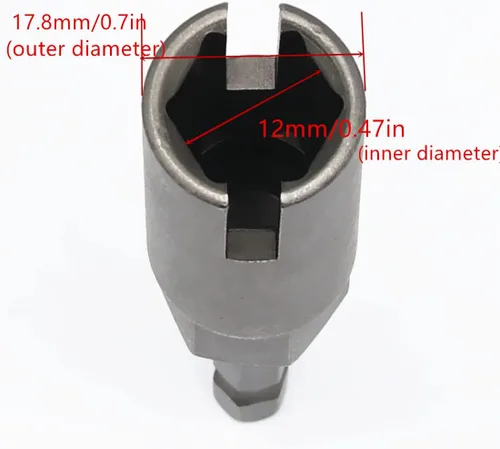 Vista 3 de 1 pieza de destornillador profundo de tuerca de ala, 1/4" de vástago hexagonal con ranura para tuerca de ala, herramienta de enchufe de tuerca