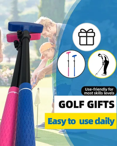 Vista 3 de KOFULL Putter para niños, 4 o 2 piezas, mini putter de golf ajustable a la altura perfecta, putters de golf fáciles de usar, putters bidireccionales