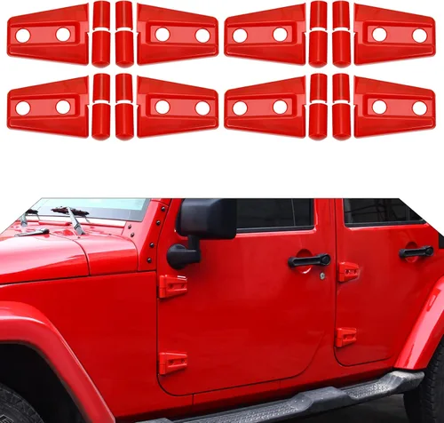 Vista 16 de 4 cubiertas protectoras de bisagra de puerta para Jeep Wrangler JK 2007-2018 de 2 puertas (negro)