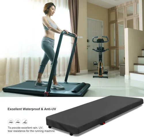Vista 7 de Funda para caminadora debajo del escritorio, a prueba de polvo, cubierta protectora impermeable para caminadora, oficina, debajo del escritorio