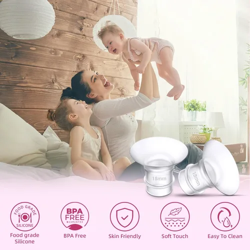 Vista 6 de Insertos de brida para Medela, Spectra, protectores/bridas de 24 mm, copas portátiles Willow compatibles con TSRETE, CPPSLEE, extractor de leche