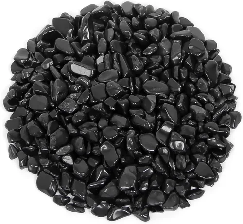 Vista 21 de Chips de cristal de amazonita natural triturado de 1.1 libras, chips de cristales curativos a granel, piedras preciosas de cristal triturado