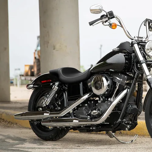 Vista 5 de C.C. Rider Asiento de motocicleta de 2 plazas para Harley Dyna Street Bob FXDB Fat Bob FXDF Low Rider FXDL Super Glide Custom FXDC Wide Glide FXDWG