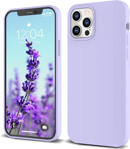Vista 19 de IceSword Funda para iPhone 12 Pro Max, de silicona líquida delgada protectora a prueba de golpes, forro de microfibra antiarañazos, color azul Azul