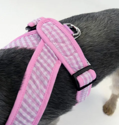 Vista 3 de Arnés de nailon ajustable de precisión para perro en taza de té, chaleco de hasta 40 libras, fácil de poner, ajustable, XXX, chaleco grande y suave