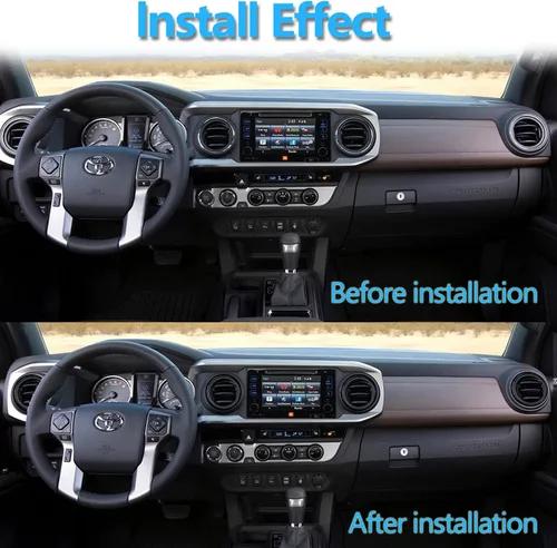 Vista 2 de Anillos de decoración de ventilación exterior de CA para Toyota Tacoma, salpicadero, aire acondicionado, salida de aire, cubierta de ventilación