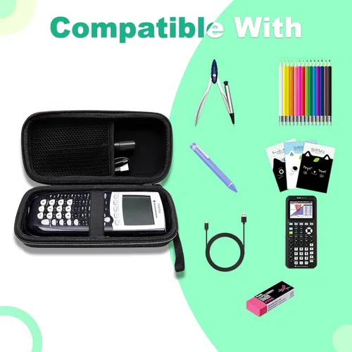 Vista 2 de XANAD - Funda para calculadora compatible con Texas Instruments TI-84 Plus CE/TI-84 Plus/TI-Nspire CX II CAS/TI-Nspire CX II/TI-83 Plus/TI-89