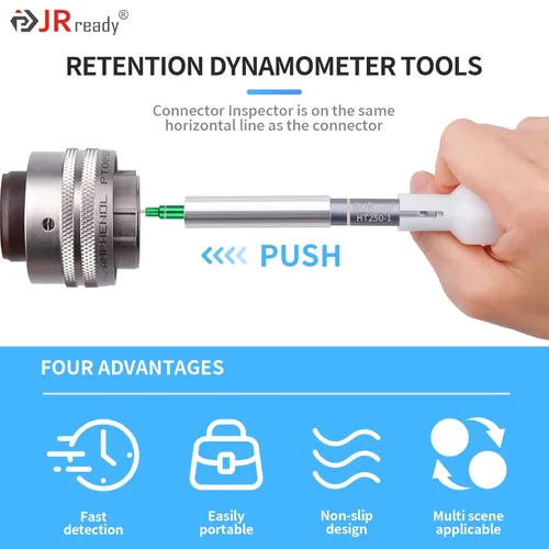 Vista 5 de JRready Herramientas automotrices 3 en 1 para probador de contactos, kit de prueba de tensión de descarga eléctrica desmontable para conectores