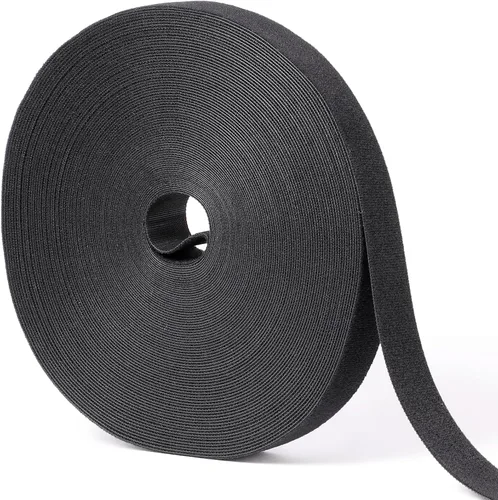 Vista 7 de Rollo de gancho y bucle de 1 pulgada x 30 pies Tiras de doble cara, correas de autoagarre Sujetadores de envoltura multiusos reutilizables