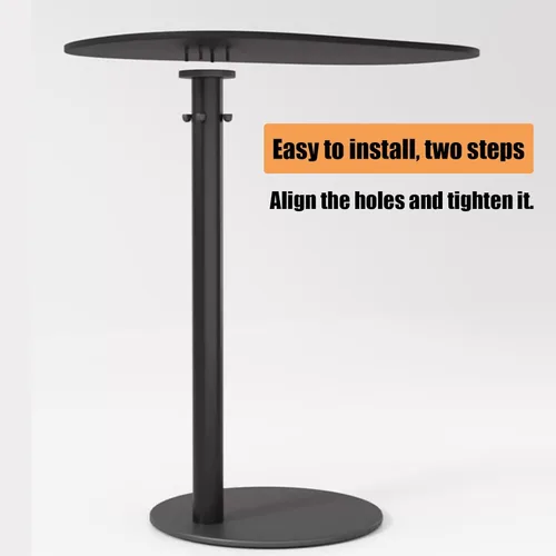 Vista 4 de Mesa auxiliar en forma de C, mesa auxiliar de hierro para espacio pequeño para sala de estar, dormitorio, baño, mesa comercial de tienda de té