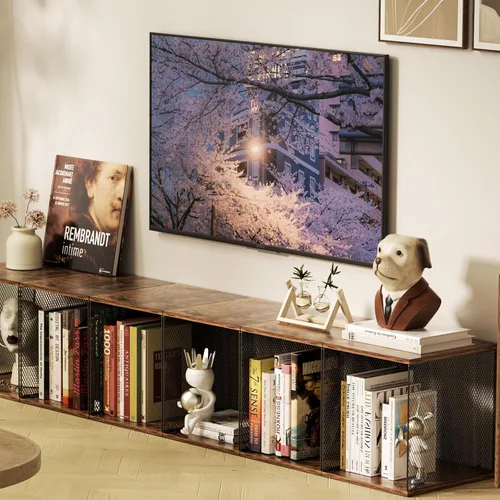 Vista 5 de Dmevkic Almacenamiento de Discos de Vinilo de 3 Cubos DIY Apilable 120-150 Discos Visualizar Álbum Almacenamiento Caja de Almacenamiento de Discos