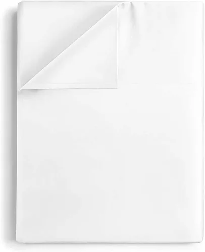 Vista 91 de Sábana encimera suave de lujo de 800 hilos, 100% algodón egipcio, 1 pieza, tamaño Queen (92 x 102 pulgadas), color negro liso