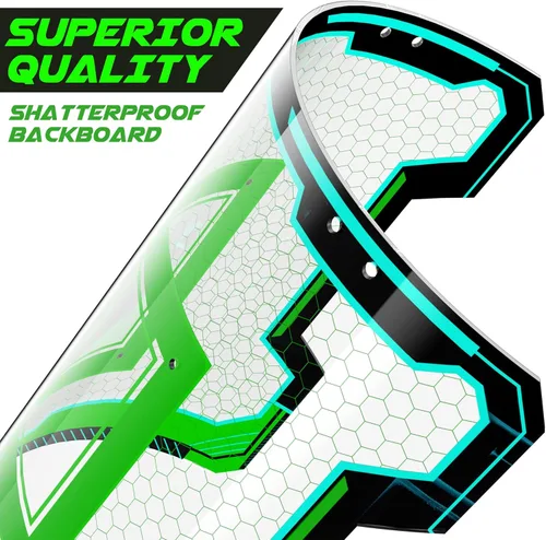 Vista 4 de OKKIDY Mini aro de baloncesto para interiores, aro de baloncesto iluminado con marcador LED electrónico, pequeños juguetes de baloncesto al aire