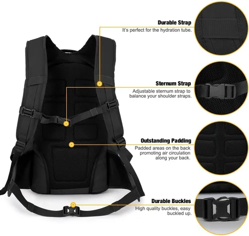 Vista 5 de Mardingtop Mochilas tácticas 35L Molle senderismo mochilas para acampar senderismo militar viajes motocicleta