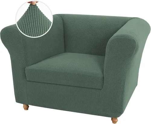 Vista 13 de UNBBRRL Funda de sofá Chesterfield de jacquard elástico, fundas de cojín gruesas para sofá, protector de muebles para sala de estar