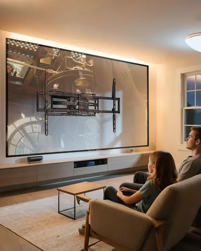 Vista 8 de monTEK Soporte de pared de TV de movimiento completo resistente para televisores de 50 a 100″ de hasta 200 libras – 4 veces probada para carga