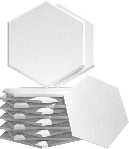 Vista 9 de Paquete de 56 Paneles de Espuma Acústica 1"x12"x12" Paneles de Pared Acústicos de Recuperación Rápida Paneles Reductores de Sonido de Alta