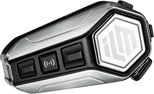 Vista 10 de ILM Casco de auriculares Bluetooth para motocicleta, sistema de comunicación de 6,889.8 ft, intercomunicador IP67, impermeable, cancelación de Gris