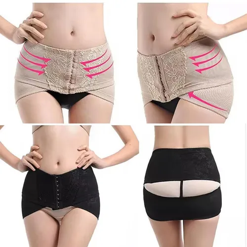 Vista 3 de Cinturón de corrección de pelvis de cadera para mujer, cinturón de ciática de espalda baja, cinturón de encaje para recuperación pélvica, moldeador