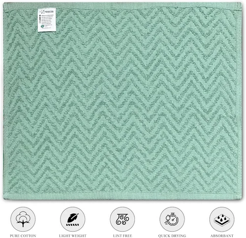 Vista 3 de ZUPERIA Zigzag - Paños de lavado multicolor, paquete de 32, 12 x 12 pulgadas, paños suaves altamente absorbentes para cara, toallas de gimnasio