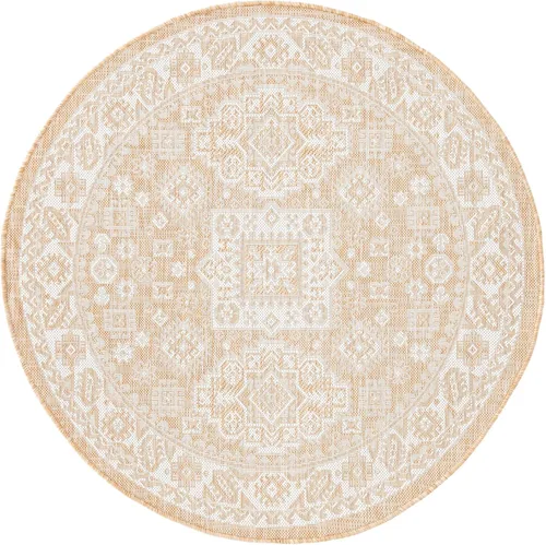 Vista 157 de Unique Loom Outdoor Aztec Collection Alfombra de área, Chalca (7 pies 10 pulgadas, cuadrada, azul/marfil)