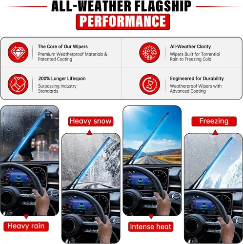 Vista 4 de Escobillas Limpiaparabrisas de Repuesto para Chevy Chevrolet Sonic, Aveo 2012-2017, 2011-2017 Holden Barina, Calidad Original de Fábrica, Juego