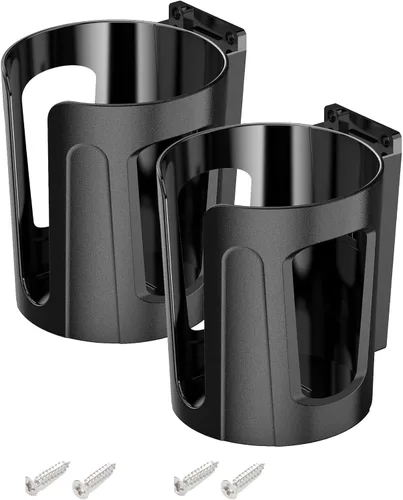 Vista 8 de Portavasos universal grande de montaje en pared, soporte de plástico resistente para bebidas, para barco, automóvil, camión, RV, UTV, tractor