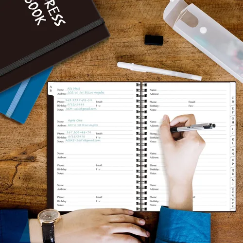 Vista 6 de Libreta de direcciones con pestañas alfabéticas - Teléfono A5 y libreta de direcciones con contactos de direcciones, fecha especial, teléfono