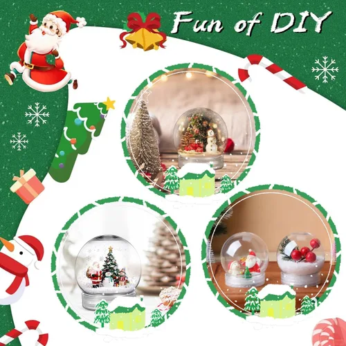 Vista 7 de YARNOW Globo de agua de plástico transparente con tapa de rosca, globo de agua rellenable vacío, estuche de exhibición de globo de recuerdo