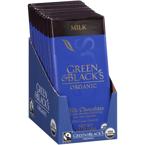 Vista 5 de Green & Black's Barras de caramelo de chocolate con leche orgánico, 1.2 onzas, 6