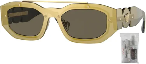 Vista 2 de Versace VE2235 Irregular Sunglasses for Men BUNDLE With Designer iWear Complimentary Eyewear Kit